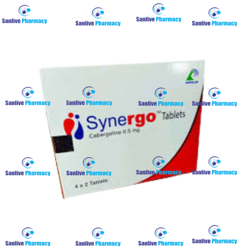 https://livehealthepharma.com/images/products/1731993185Synergo Cabergoline 0.5mg.png